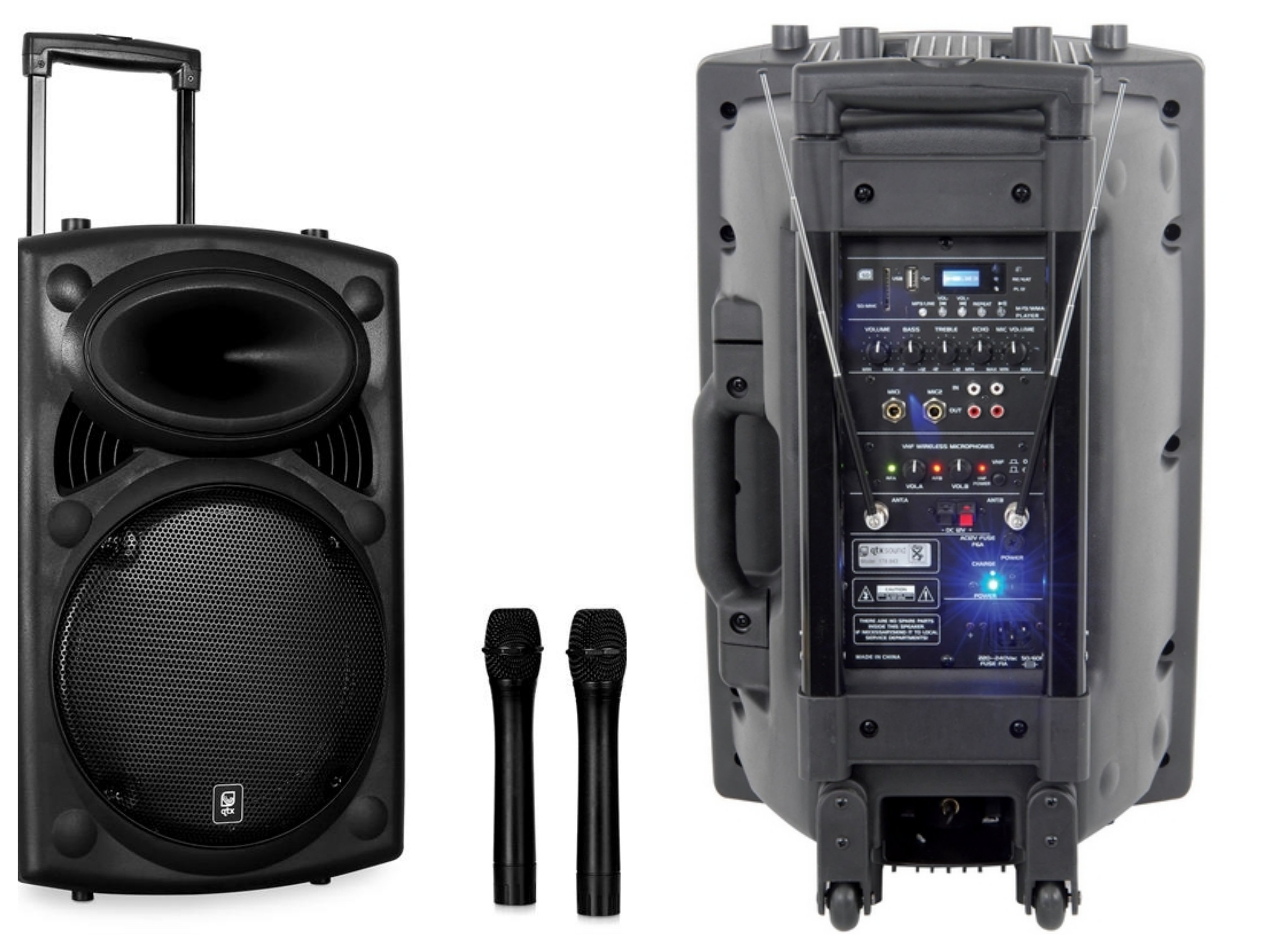 Portable Speaker Hire With Microphone - Battery Powered
